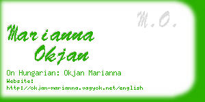 marianna okjan business card